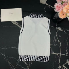 Jacquard knitted vest