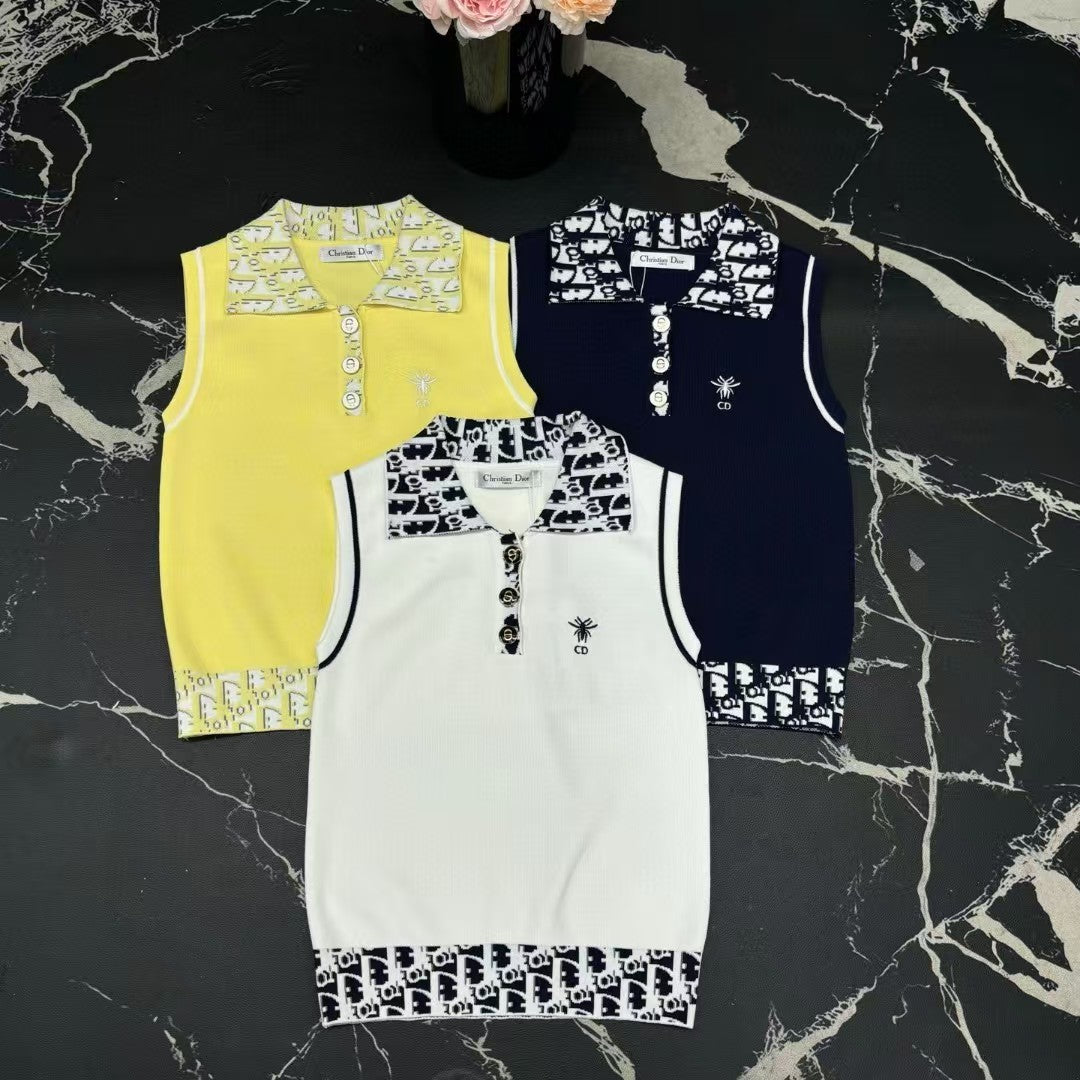 Jacquard knitted vest
