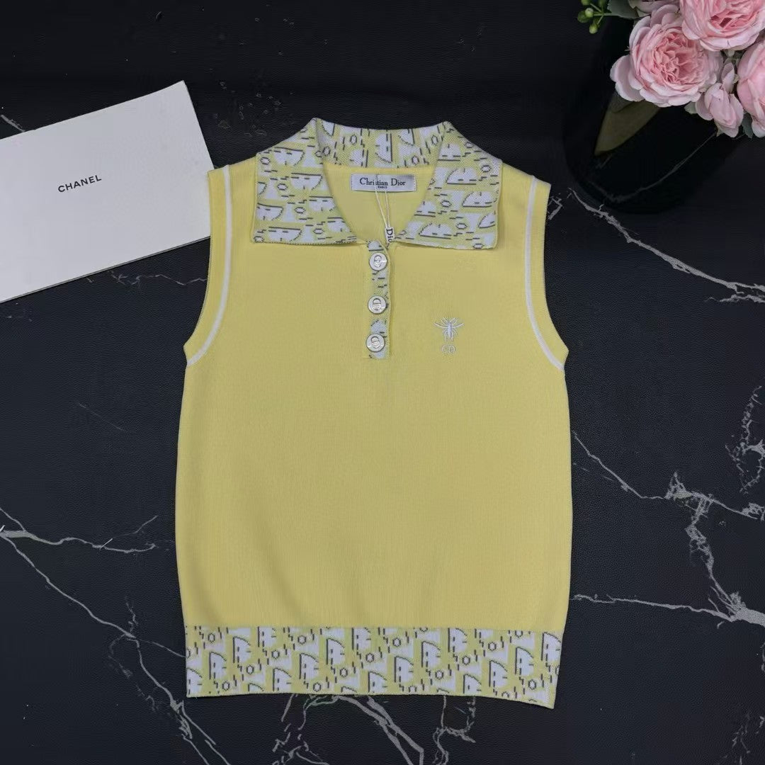 Jacquard knitted vest