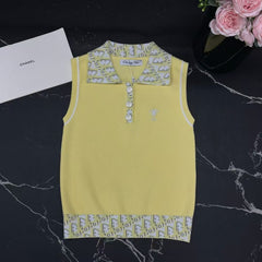 Jacquard knitted vest