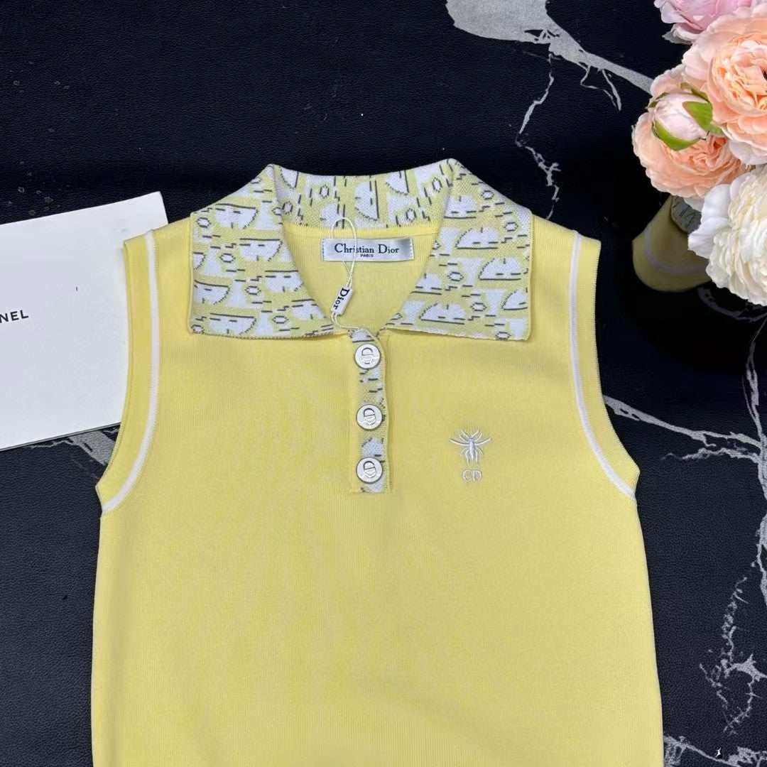 Jacquard knitted vest