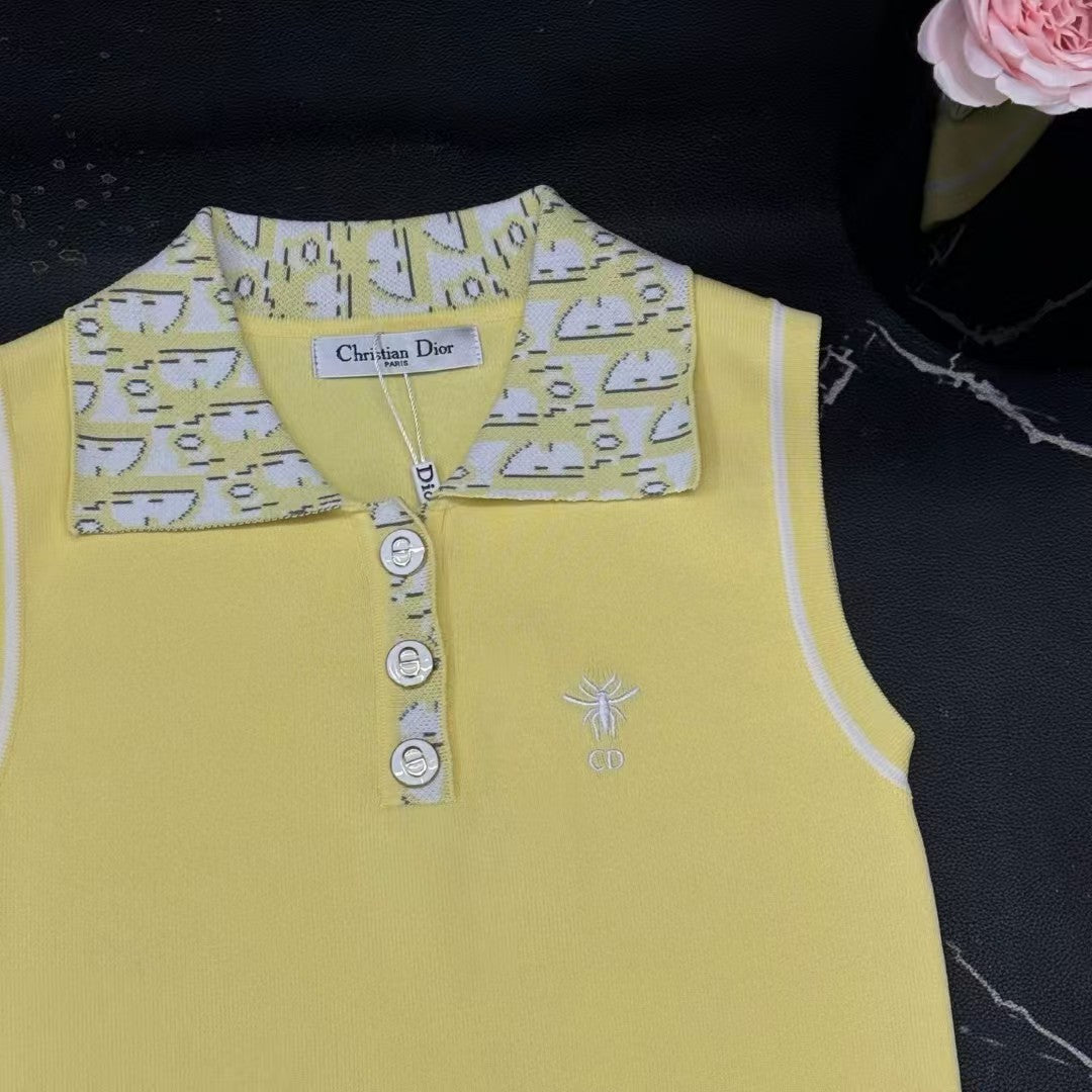 Jacquard knitted vest