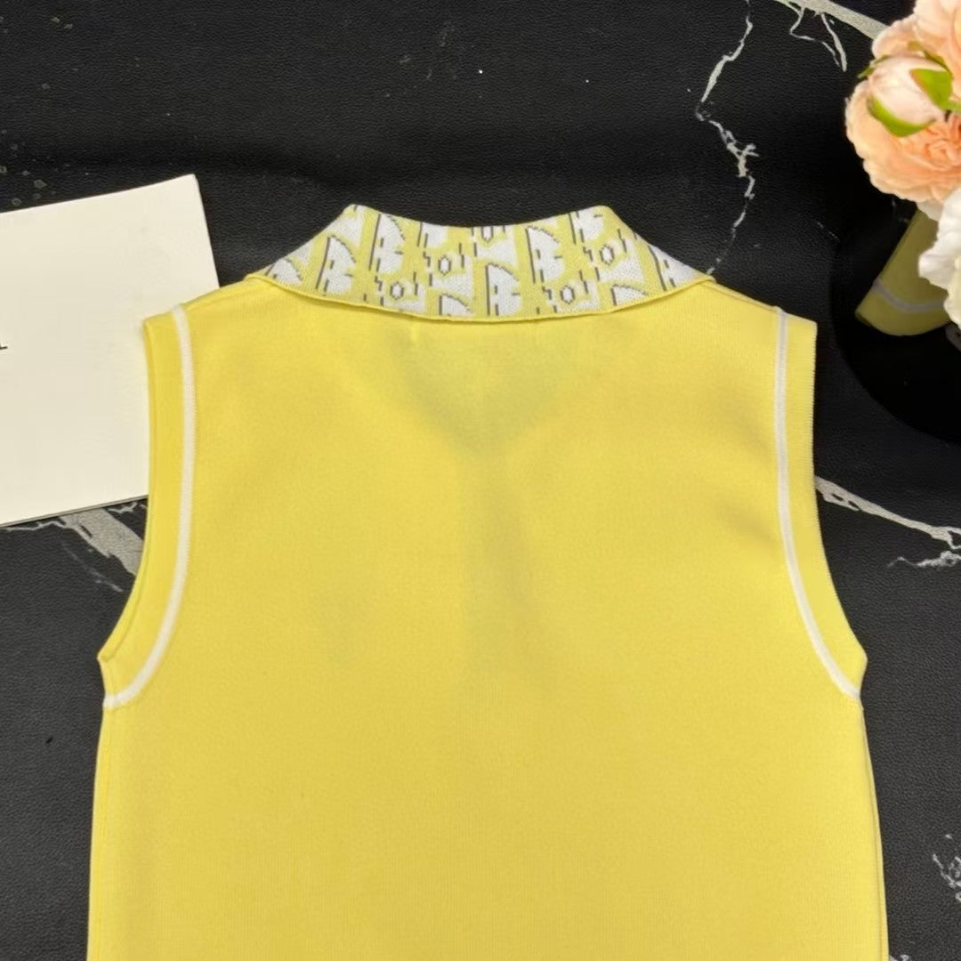 Jacquard knitted vest