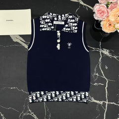 Jacquard knitted vest