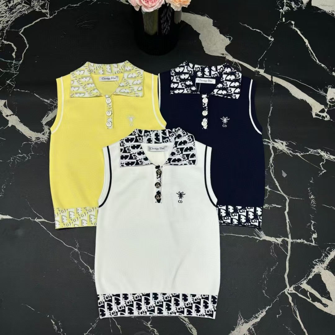 Jacquard knitted vest