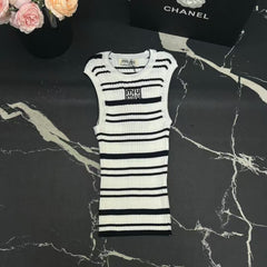 Embroidered Knitted Tank Top