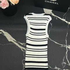 Embroidered Knitted Tank Top