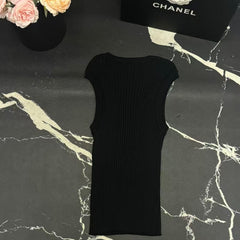 Embroidered Knitted Tank Top