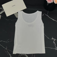 Embroidered Knitted Tank Top