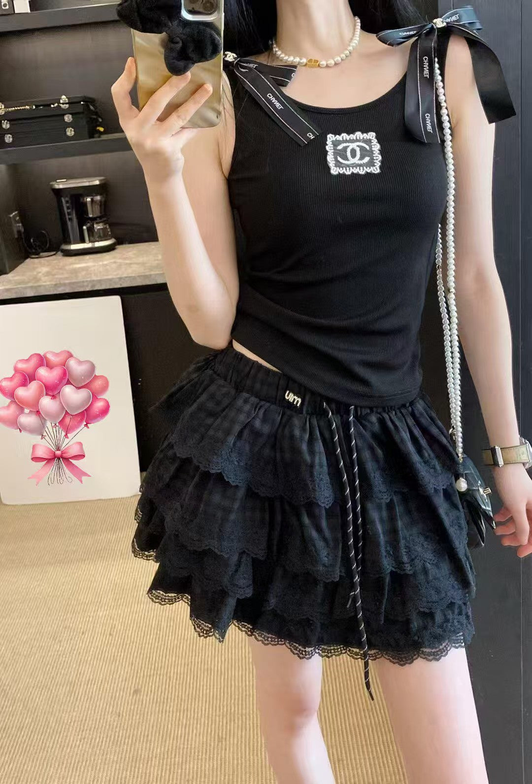 Bow knit vest