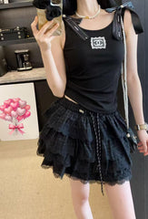 Bow knit vest