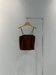 Strap vest half skirt set
