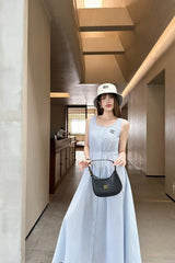 colour Women's striped long dress