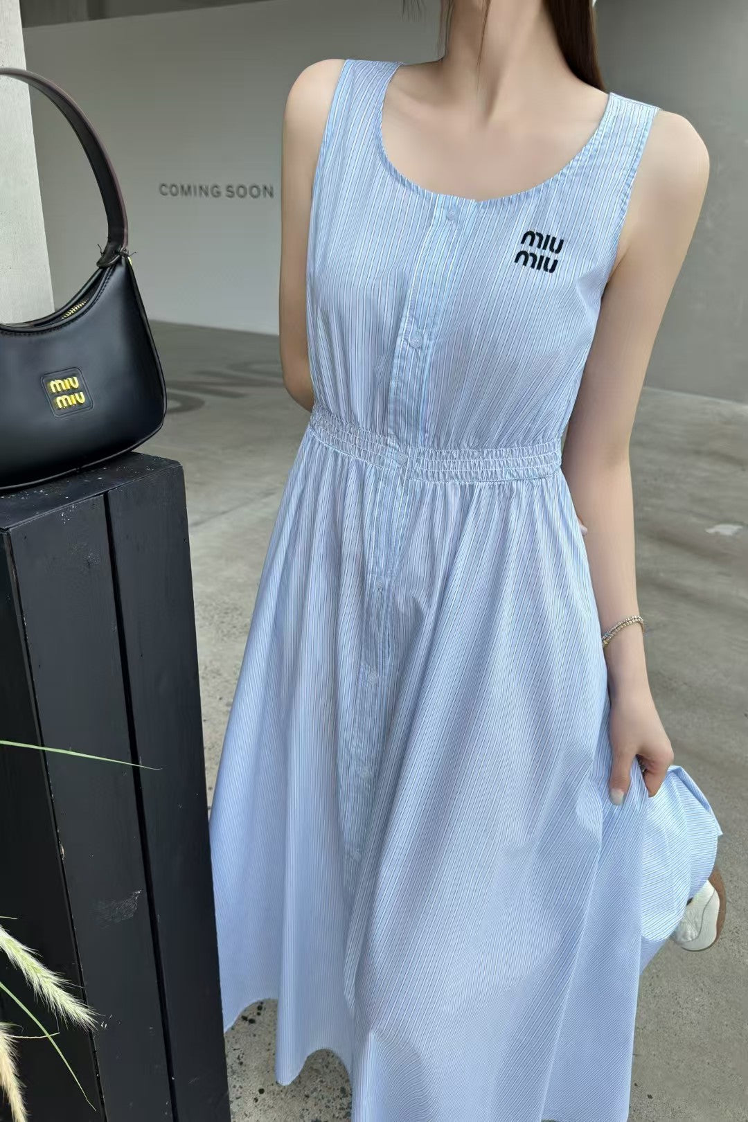 colour Women's striped long dress