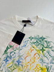Full printed color round neck short sleeved T-shirt