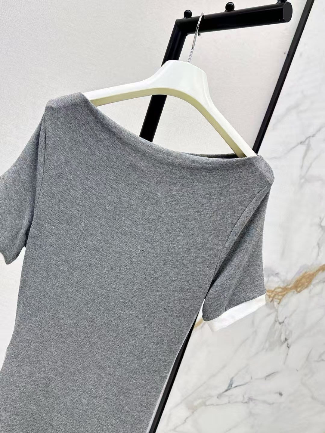 Pleated short sleeved dress