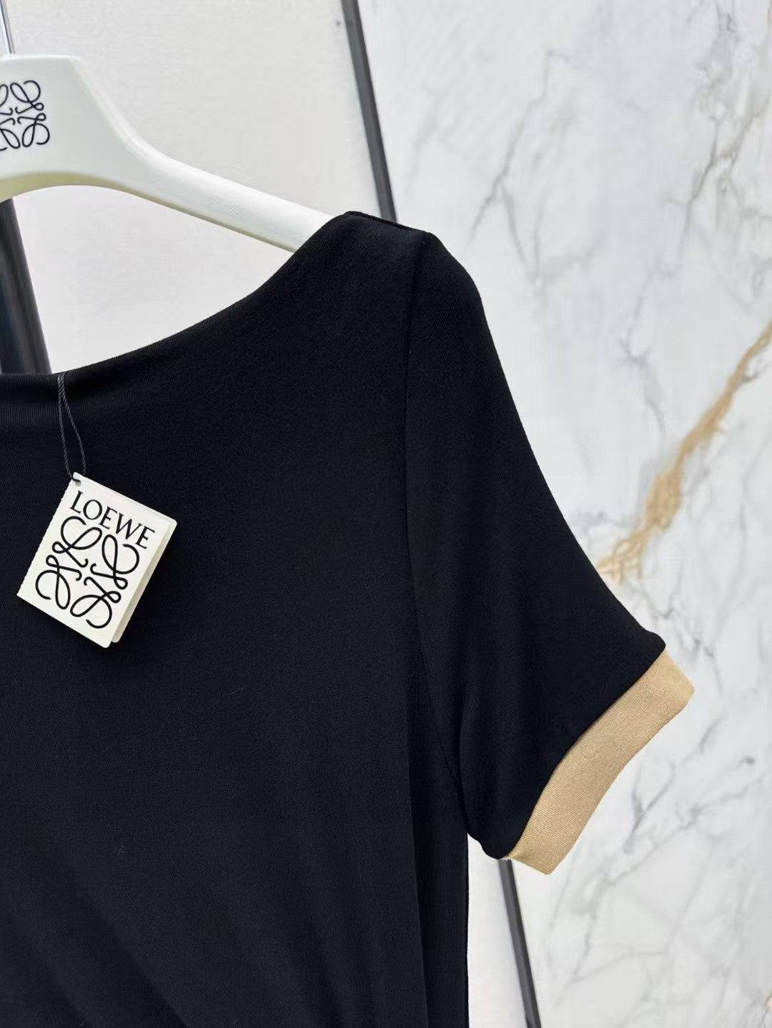 Pleated short sleeved dress