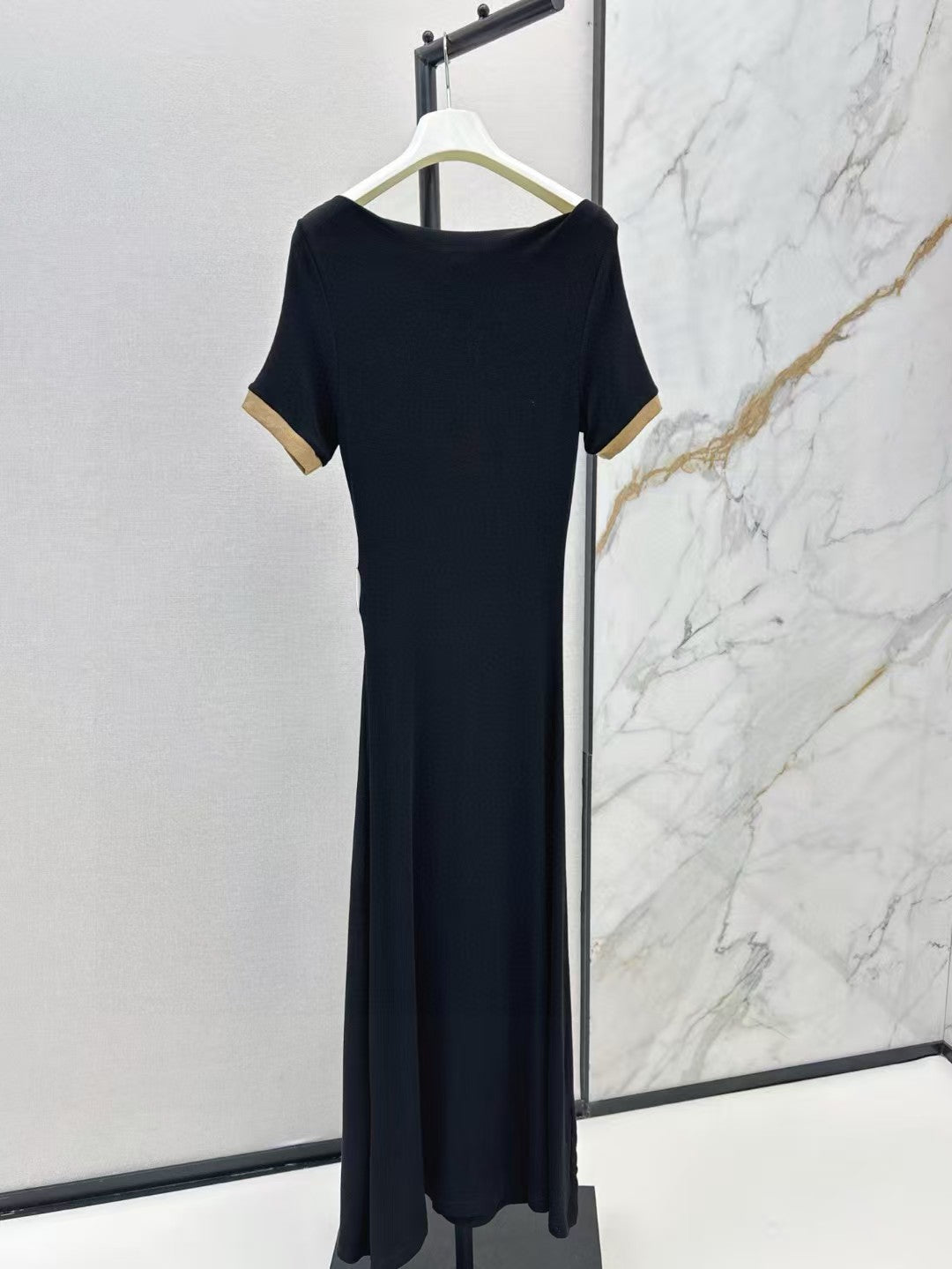 Pleated short sleeved dress