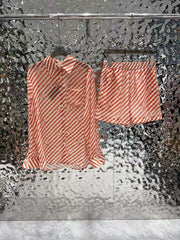 Printed shirt and shorts set