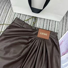 Leather short skirt
