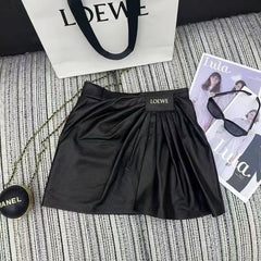 Leather short skirt