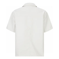 Double sided sheepskin zipper short sleeved shirt