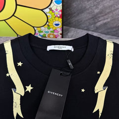 Sun God print round neck short sleeved shirt