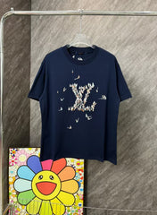 Embroidered logo new round neck short sleeved shirt