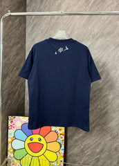 Embroidered logo new round neck short sleeved shirt