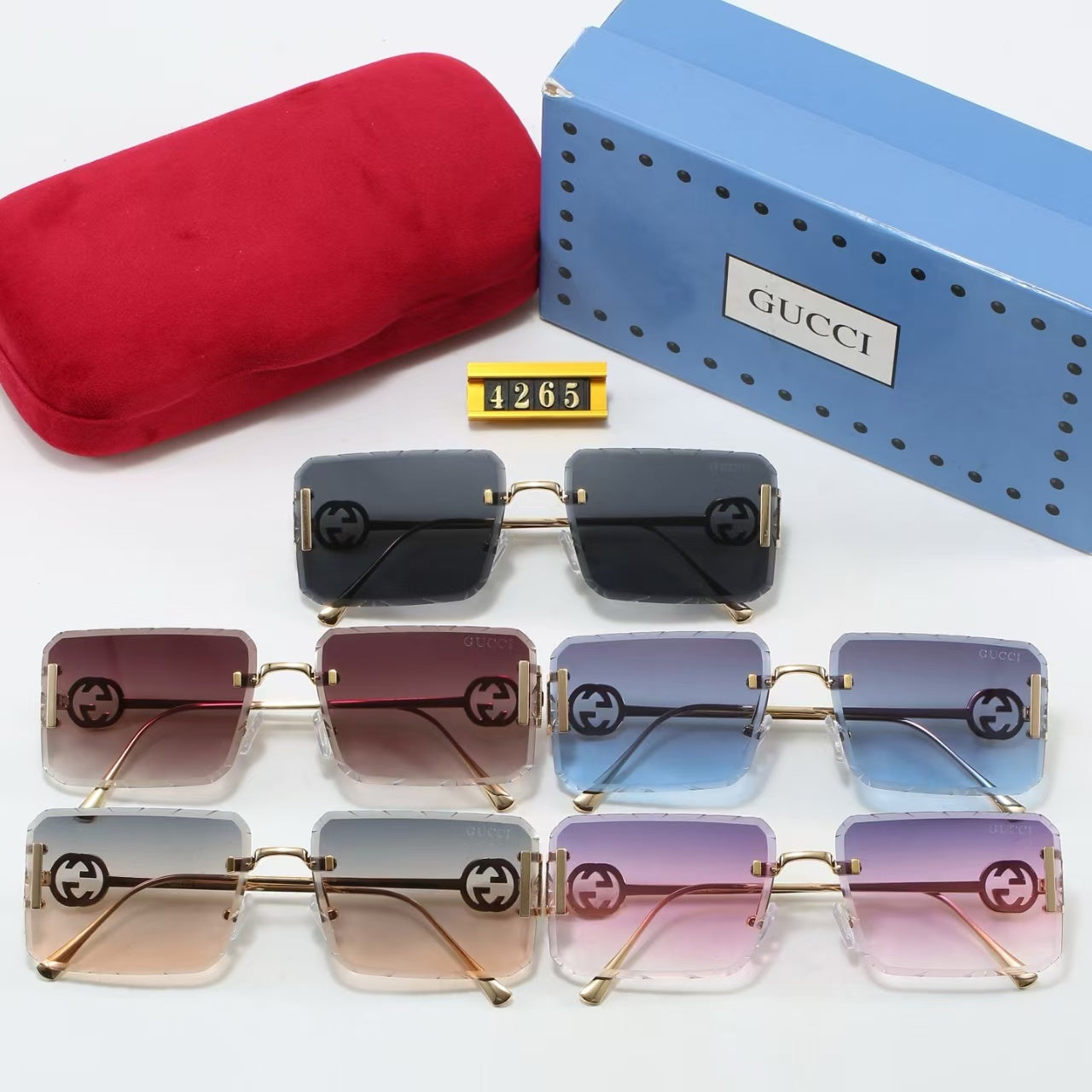 Box shaped sunglasses