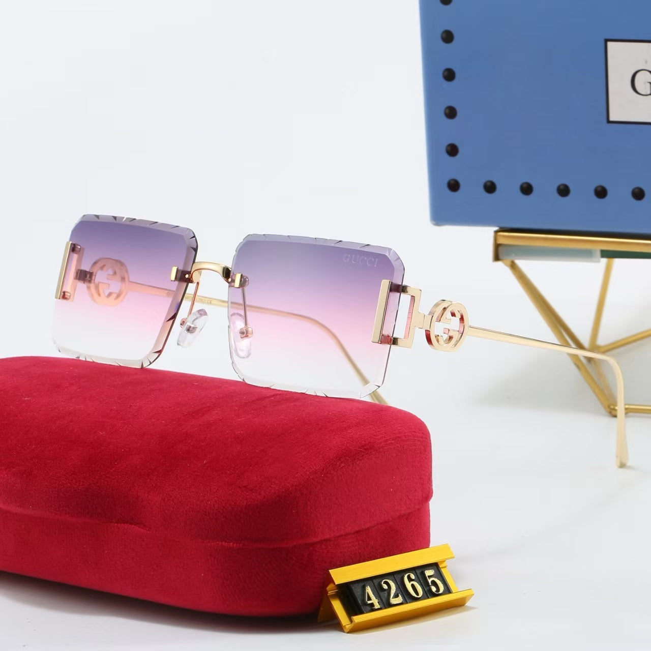 Box shaped sunglasses