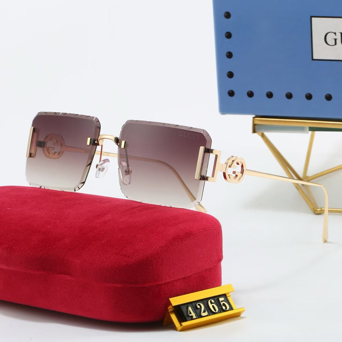 Box shaped sunglasses