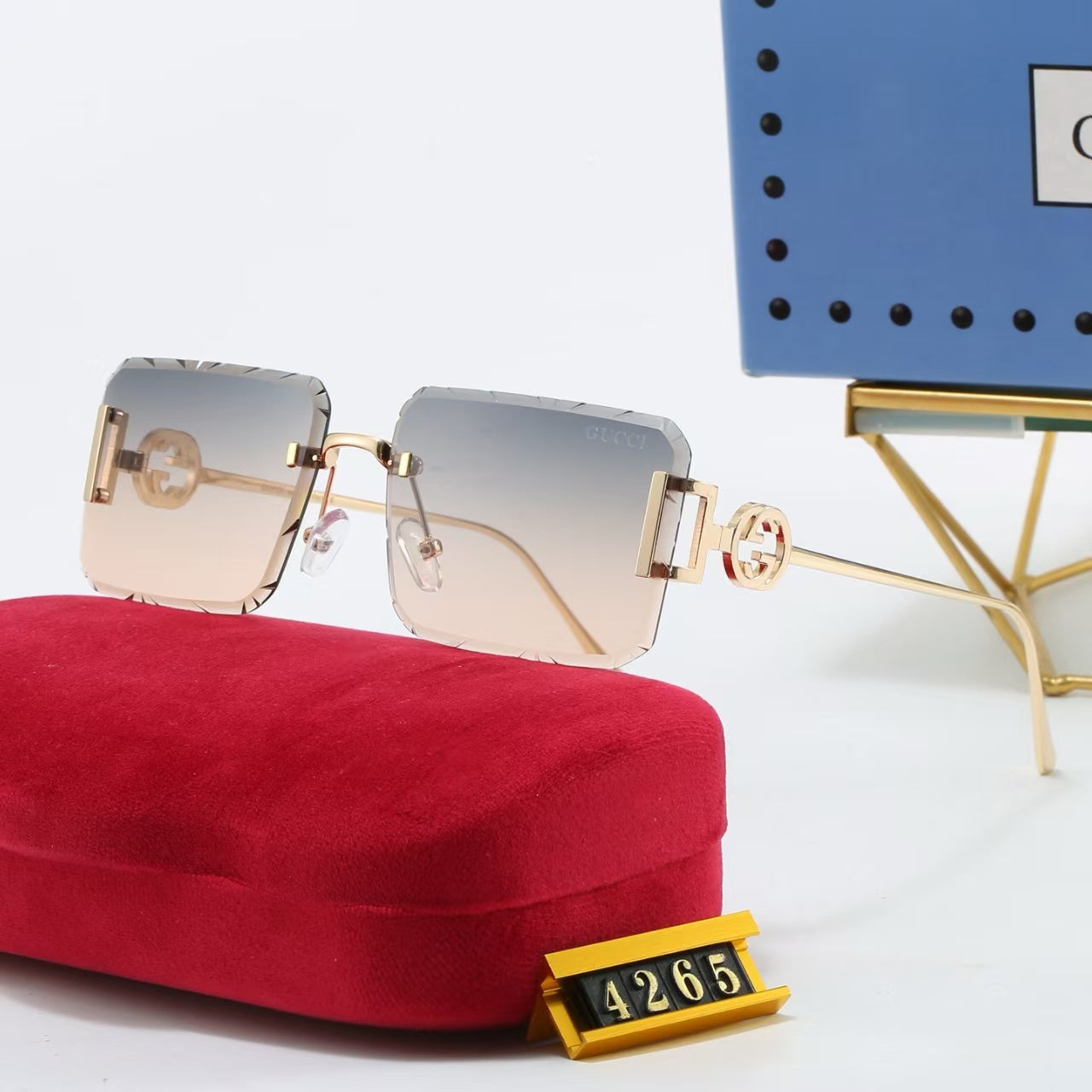Box shaped sunglasses