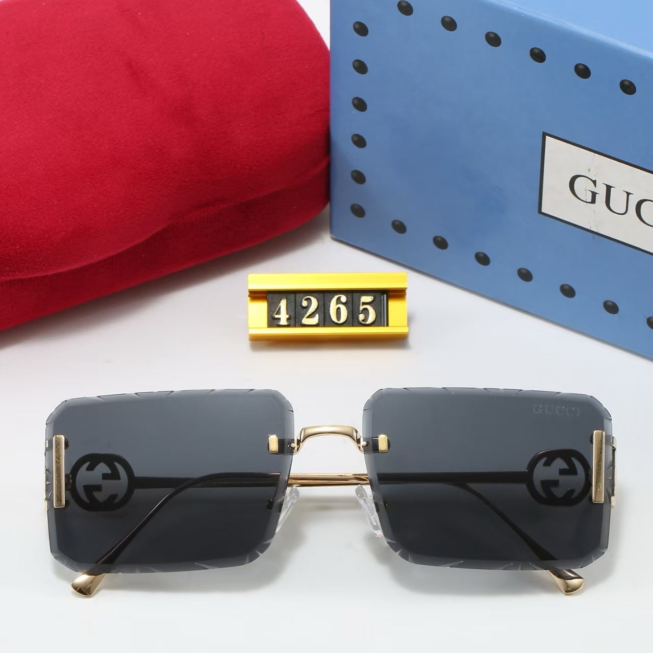 Box shaped sunglasses