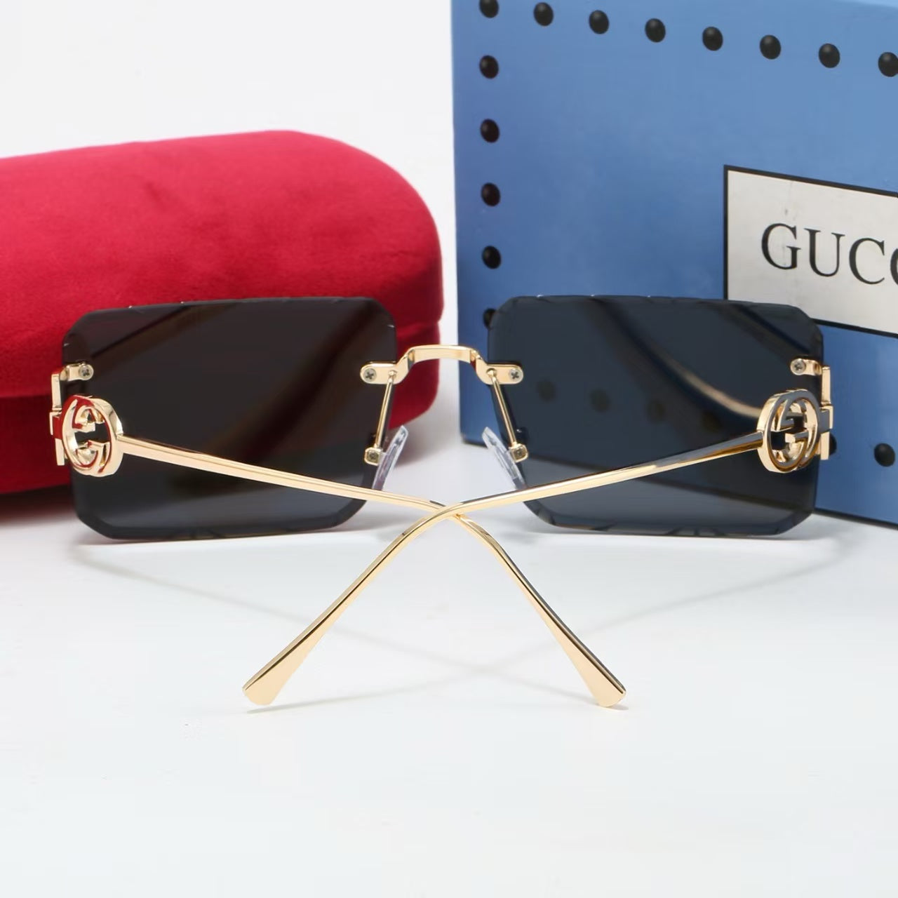 Box shaped sunglasses