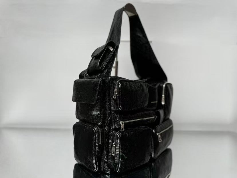 Dark punk motorcycle bag