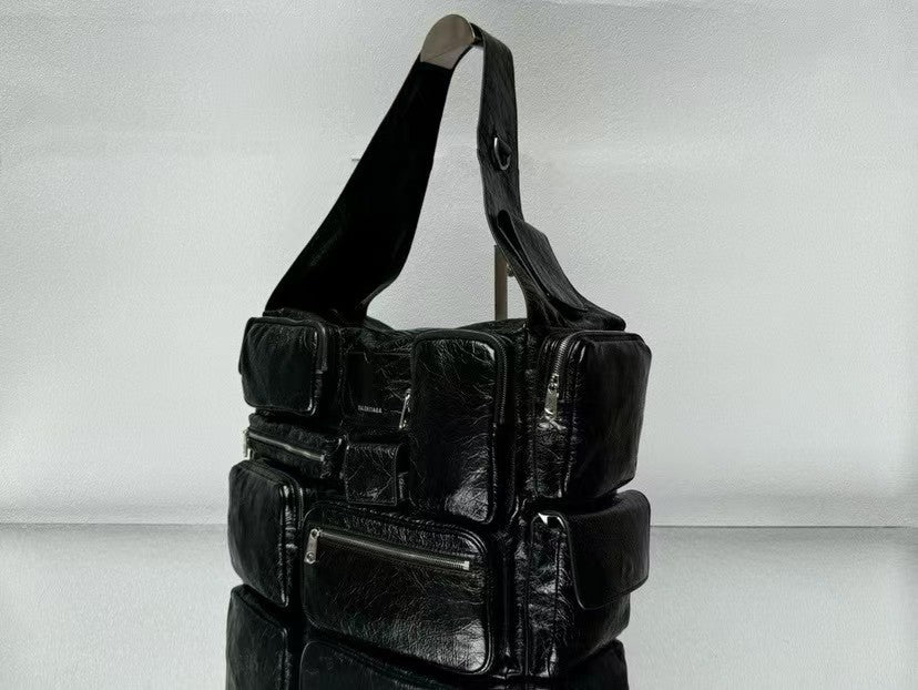 Dark punk motorcycle bag