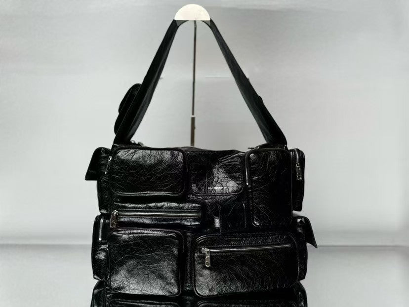 Dark punk motorcycle bag