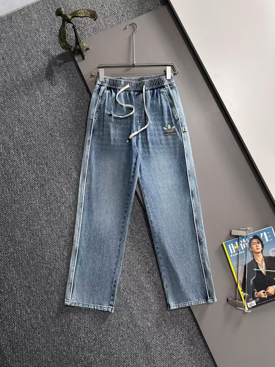 Wide leg jeans straight leg pants