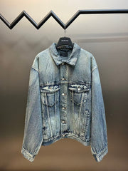 Full diamond hot stamping denim jacket
