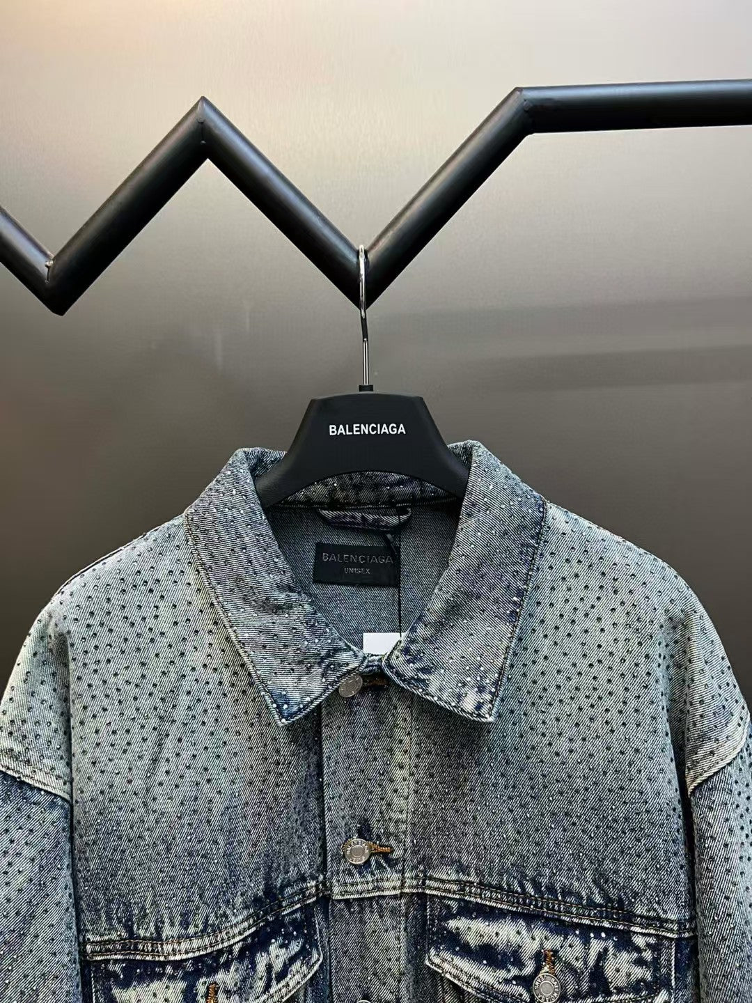 Full diamond hot stamping denim jacket