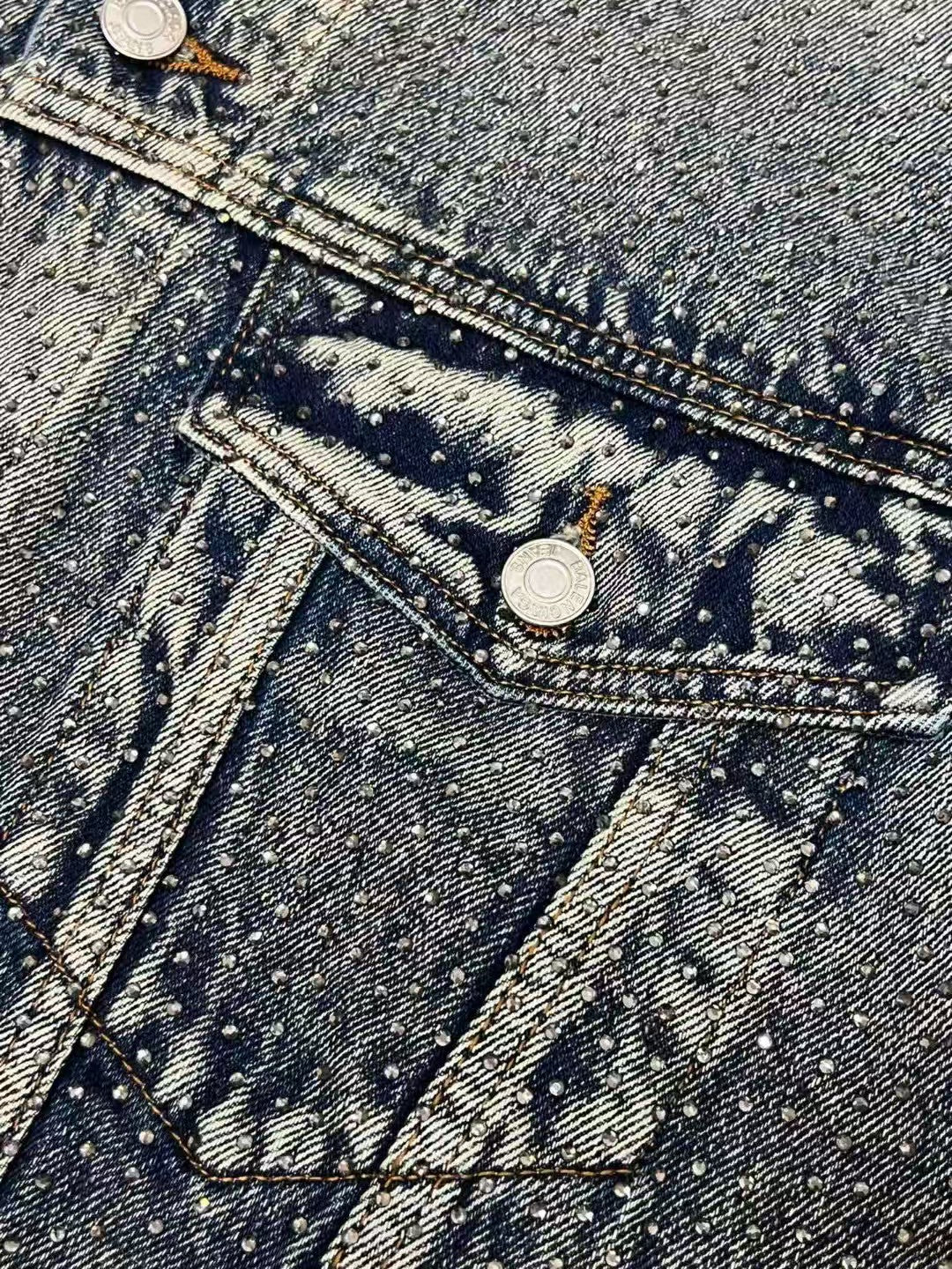 Full diamond hot stamping denim jacket