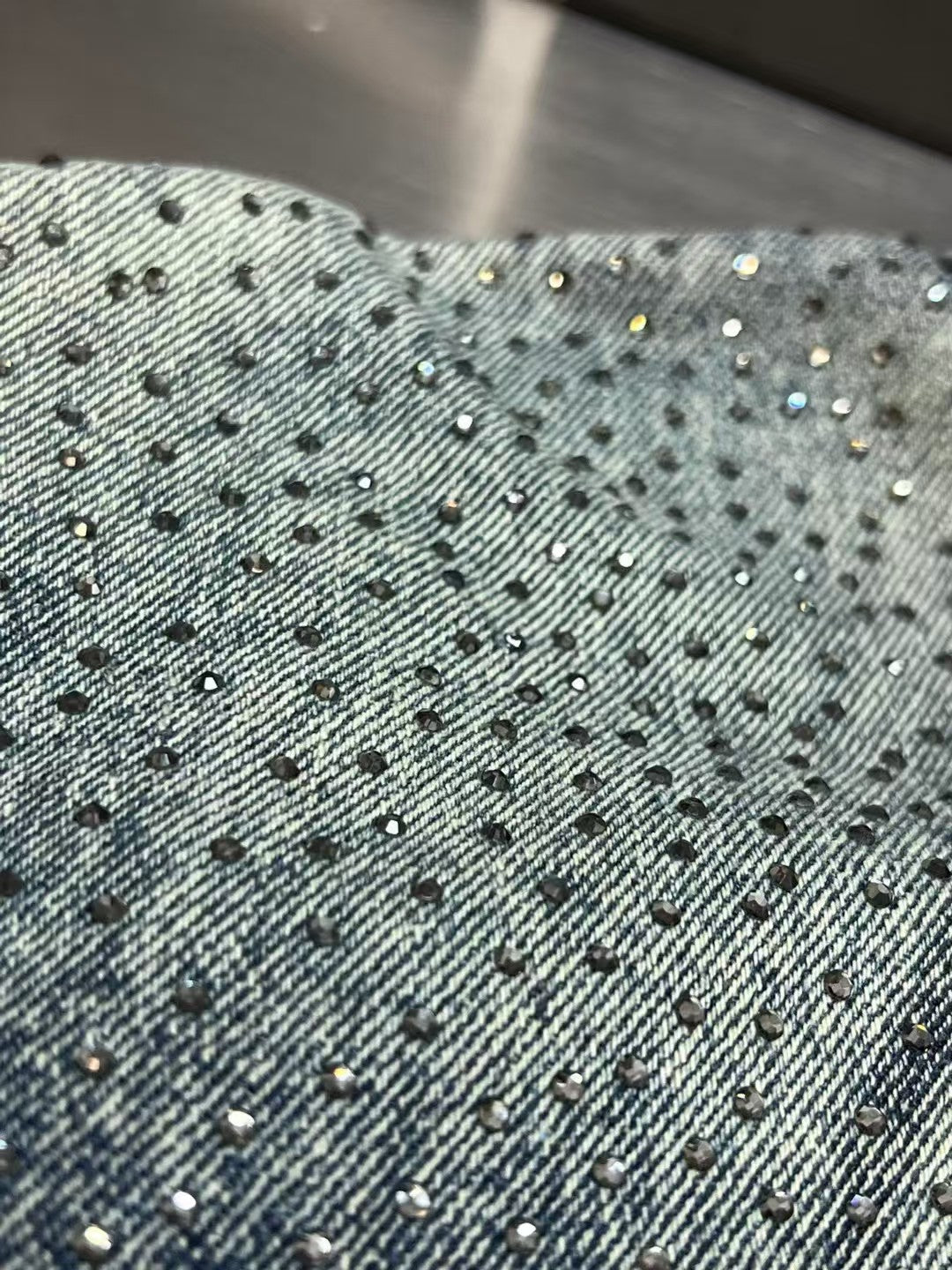 Full diamond hot stamping denim jacket