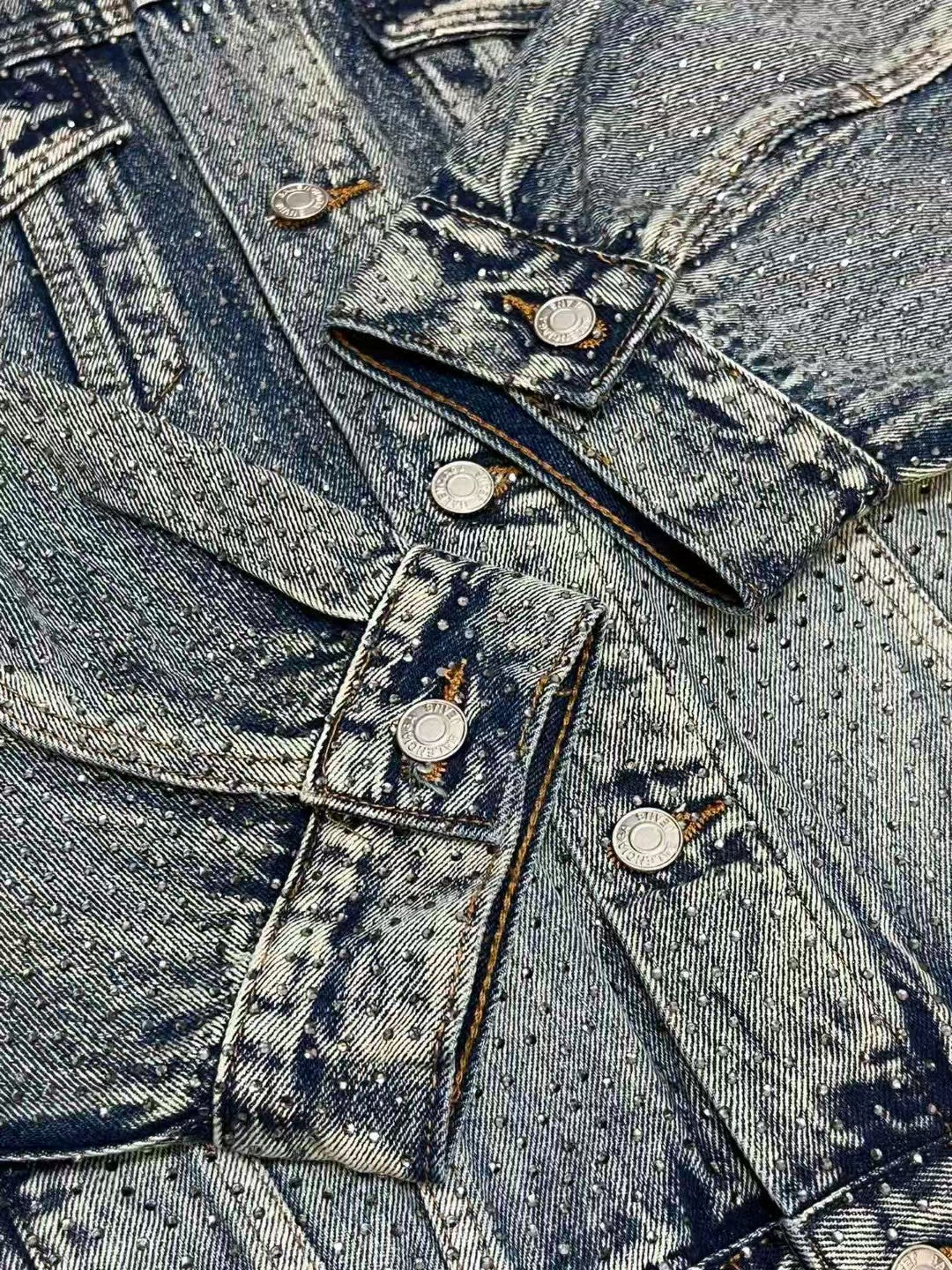 Full diamond hot stamping denim jacket