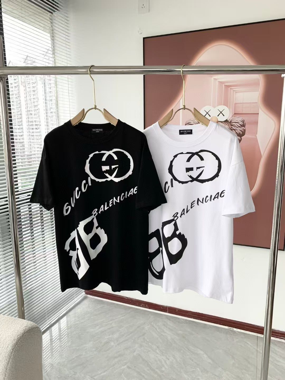 New trendy couple's short sleeved T-shirt