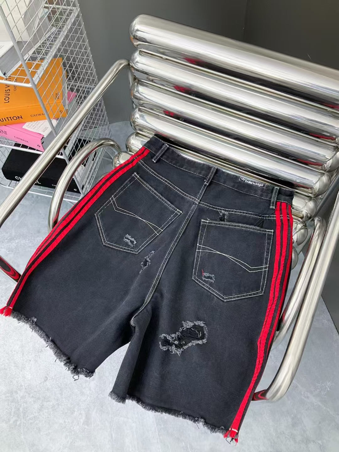 New double-sided spliced shorts