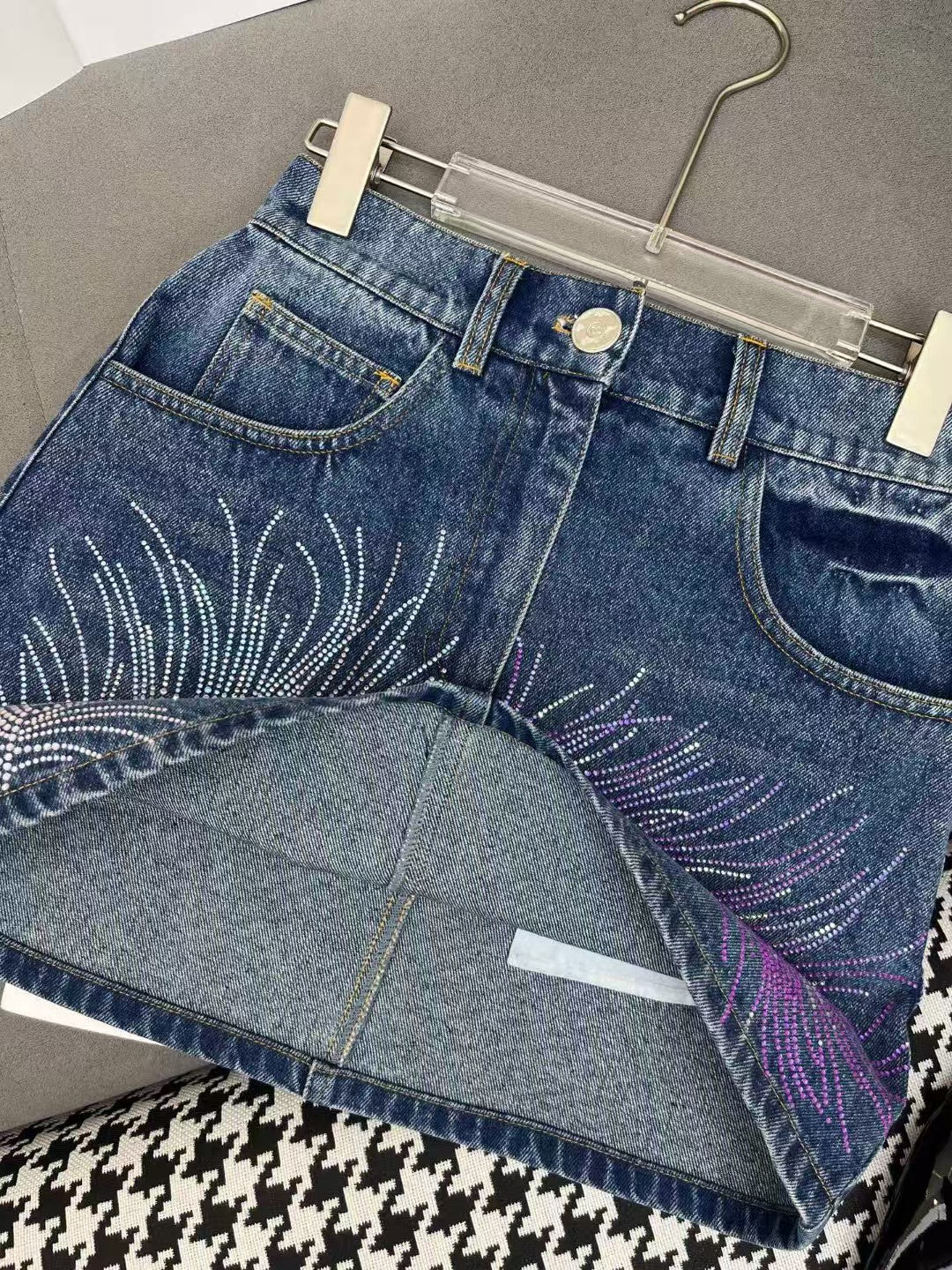 New denim half skirt