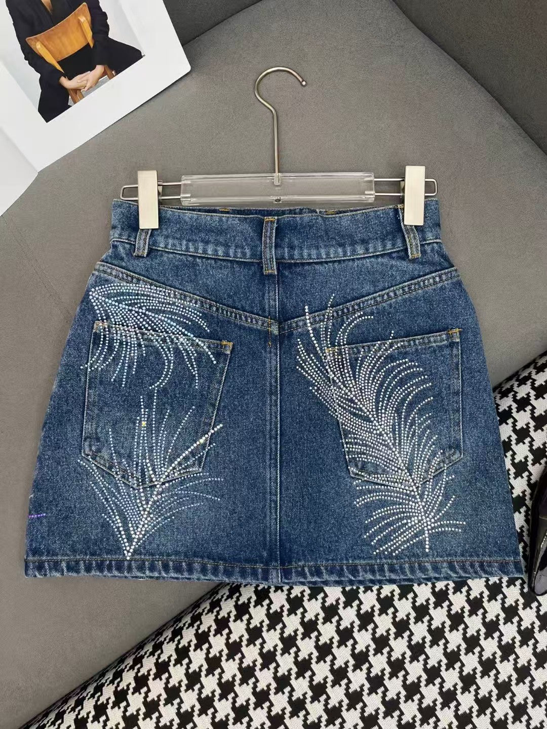 New denim half skirt