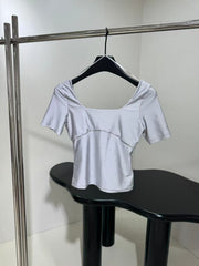 Hot silver short sleeved shirt