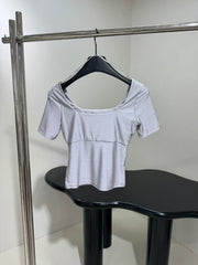 Hot silver short sleeved shirt